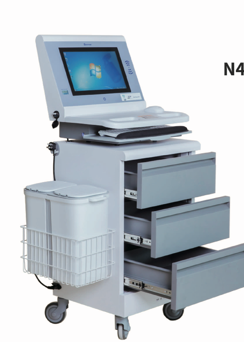 N400-T Mobile Nursing Workstation with Touchscreen
